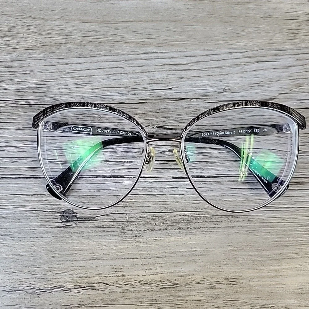 Coach HC 7027 L057 Catrice 9074/11‎ Dark Silver Eyeglasses Frames Only 56-15 135